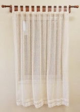 PR028A 150*100cm Perdea de bucatarie din bumbac cu dantela