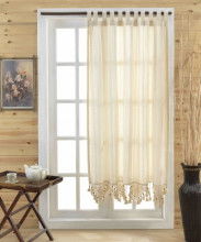 PR101 160*180cm Perdea de bucatarie din bumbac cu dantela